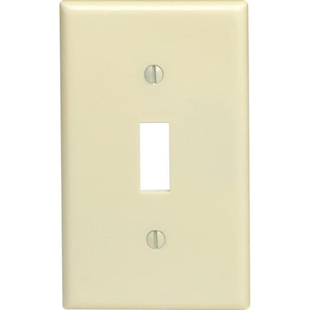 Leviton Leviton Ivory 1 gang Thermoset Plastic Toggle Wall Plate 1 pk 86001-000